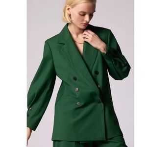 NWT EQUIPMENT Women's XIA Blazer in Green Size 4